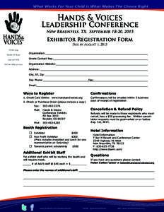 What Works For Your Child Is What Makes The Choice Right  Hands & Voices Leadership Conference New Braunfels, TX, September 18-20, 2015