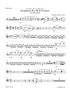 2 Bassoons  Sheet Music from www.mfiles.co.uk Symphony No. 40 in G minor First Movement