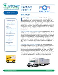 Partner Profile Idle Reduction USA Truck Company Profile