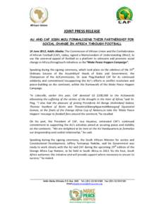 Microsoft Word - joint press statement AU-CAF MoU signing