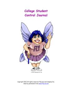 College Student Control Journal C 2012 FlyLady & Co. Inc  Copyright 2012 All rights reserved; FlyLady and Company Inc.