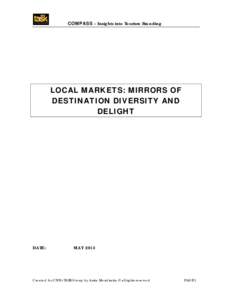 COMPASS – Insights into Tourism Branding  LOCAL MARKETS: MIRRORS OF DESTINATION DIVERSITY AND DELIGHT