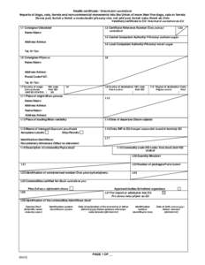 VETERINARY CERTIFICATE FOR ANIMAL PRODUCTS AND BY-PRODUCTS EXPORTED FROM CANADA TO___________________________