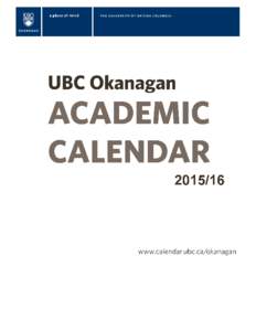       Okanagan Calendar Courses