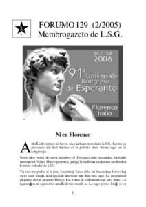 FORUMO[removed]Membrogazeto de L.S.G. Ni en Florenco  A