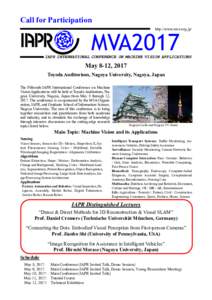 MVA2005: FINAL CALL FOR PAPERS