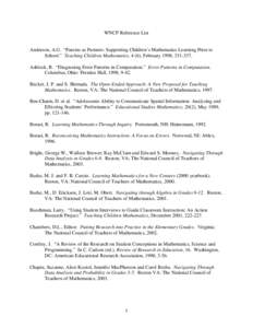 Reston /  Virginia / Mathematics / Van Hiele model / Constance Kamii / The Harmful Effects of Algorithms in Grades 1-4 / Mathematics education / Education / National Council of Teachers of Mathematics