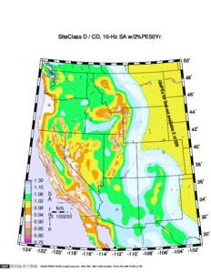 SiteClass D / CD, 10-Hz SA w/2%PE50Yr.  50˚ 48˚ GM P Es fo