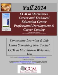 non-credit brochure ccm in morristown