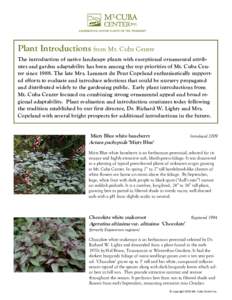 Mt. Cuba Center Plant Introduction 1989-Present.pub