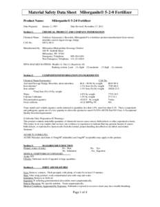 Milorganite / Waste / Milwaukee Metropolitan Sewerage District / Fertilizer / Toxic Substances Control Act / Clean Water Act / Pollution / United States Environmental Protection Agency / Superfund / Sewerage / Environment / Sludge