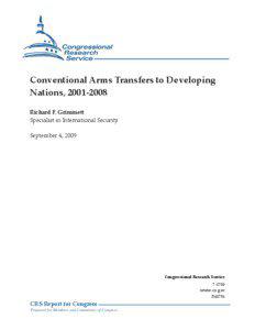 Conventional Arms Transfers to Developing Nations, [removed]