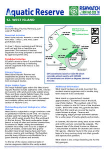 Aquatic Reserve 12. WEST ISLAND Locality