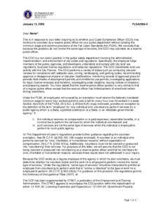 U.S. Department of Labor Employment Standards Administration Wage and Hour Division Washington, D.C[removed]January 13, 2006