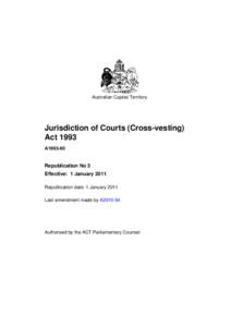 Jurisdiction of Courts (Cross-vesting) Act 1993