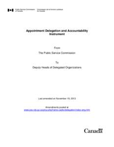 Appointment Delegation and Accountability Instrument From The Public Service Commission