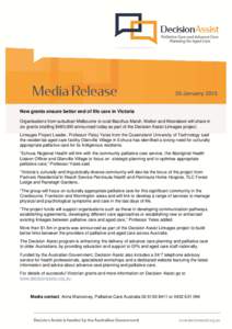 Microsoft PowerPoint - MEDIA RELEASE - Linkages grants VIC FINAL