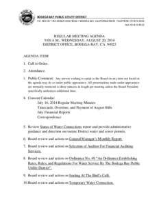 Bodega Bay /  California / Agenda / Minutes / Bodega Bay / Meetings / Parliamentary procedure / Geography of California