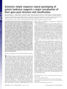 Extensive simple sequence repeat genotyping of potato landraces supports a major reevaluation of their gene pool structure and classification