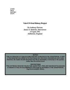 ST/DPI ORAL HISTORY (02)/P2  Yale-UN Oral History Project