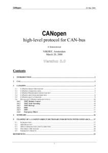 CANopen  20-Mar-2000 CANopen high-level protocol for CAN-bus