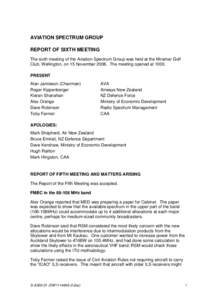 AVIATION SPECTRUM GROUP - Meeting Report - 06