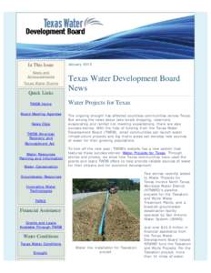 Texas Water Development Board News