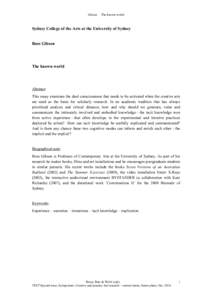 Mind / Pedagogy / Explication / Semantics / Semiotics / André Gorz / Epistemology / Transdisciplinarity / Tacit knowledge / Knowledge / Education / Educational psychology