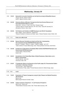 Third WCRP International Conference on Reanalysis - 28 January to 1 February, 2008  Wednesday, January 30 9:00  V3-331