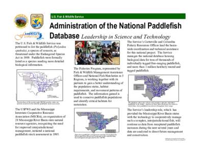 U.S. Fish & Wildlife Service  Twenty-three of the twenty-eight MICRA member states are actively involved in the national paddlefish stock assessment.  The USFWS and the Mississippi