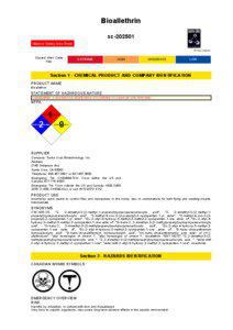 Bioallethrin sc[removed]Material Safety Data Sheet