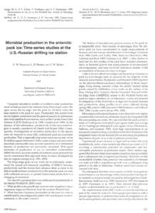 Lange, M. A., S. F. Ackley, P. Wadhams, and G. S. DieckmannDevelopment of sea ice in the Weddell Sea. Annals of Glaciology, 12:McPhee, M. C., D. G. Martinson, J. H. MorisonUpper-ocean measurements 