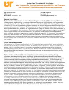 Microsoft Word - VP Development and Alumni Affairs Job Description_9[removed]doc