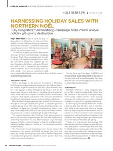 2014 ERA AWARDS IN-STORE MERCHANDISING (LARGE-SIZE RETAILER)  AWARD WINNER HARNESSING HOLIDAY SALES WITH NORTHERN NOËL