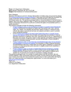 Juvenile detention centers / 108th United States Congress / Individuals with Disabilities Education Act / Special education in the United States / Corrections / Pell Grant / Special education / Youth detention center / Education / Disability / Law