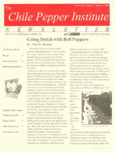 http://www.chilepepperinstitute.org  m T me-mail :  Going Dutch with Bell Peppers By - Paul W. Bosland