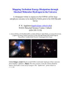 Mapping Turbulent Energy Dissipation through Shocked Molecular Hydrogen in the Universe A whitepaper written in response to the COPAG call for large astrophysics missions to be studied by NASA prior to the 2020 Decadal S