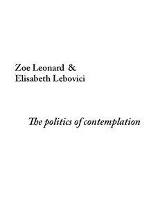 Zoe Leonard & Elisabeth Lebovici