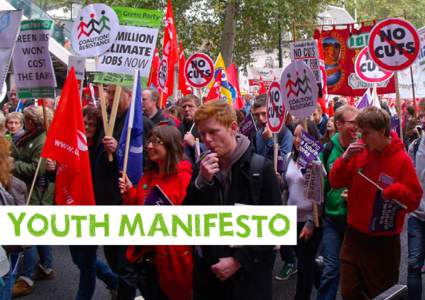 Youth Manifesto  Introduction So, what is the Young Greens’ youth