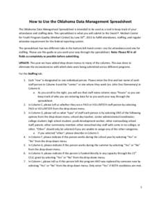 Microsoft Word - How to Use the Oklahoma Data Management Spreadsheet[removed]