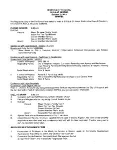 HESPERIA CITY COUNCIL  REGULAR MEETING October[removed]MINUTES