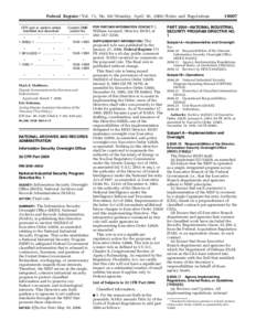 Federal Register / Vol. 71, No[removed]Monday, April 10, [removed]Rules and Regulations CFR part or section where identified and described