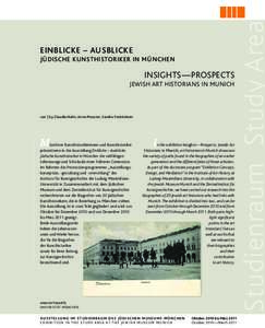 JüdischE kunsthistorikEr in MünchEn  INSIGHTS—PROSPECTS JEWISH ART HISTORIANS IN MUNICH  von | by claudia hahn, Anna Messner, sandra steinleitner