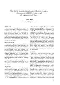 O n the terrestrial microfauna of Surtsey during the summer of 1976 with special reference to the Ciliates Institute of Zoology, Uppsala University Box 561,75122 Uppsala, Sweden