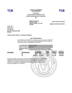 Federal Communications Commission / Transmitter / Communication / Electronics / Broadcast engineering / Technology / Electromagnetic compatibility / Electromagnetic interference