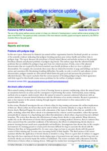 animal welfare science update  September 2006 issue 14 Published by RSPCA Australia