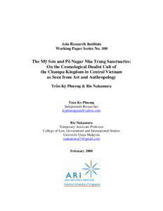 Asia Research Institute   Working Paper Series No. 100