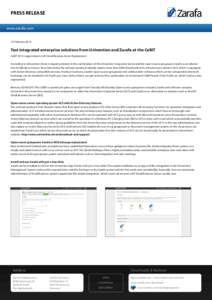 PRESS RELEASE www.zarafa.com 14 February[removed]Test integrated enterprise solutions from Univention and Zarafa at the CeBIT