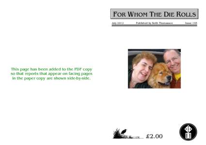 For Whom The Die Rolls #193 - July 2012