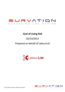 Cost of Living PollPrepared on behalf of LabourList Prepared by Survation on behalf of LabourList